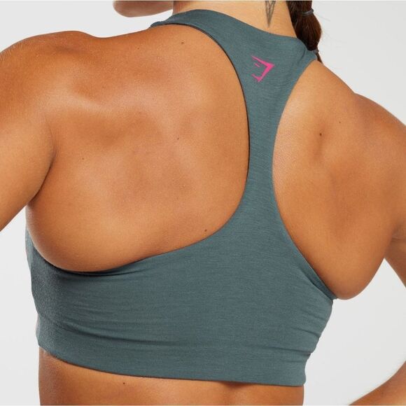 Gymshark Lifting Graphic Bralette Size XS Smokey Teal/Pink NWT in Packaging - Picture 6 of 9